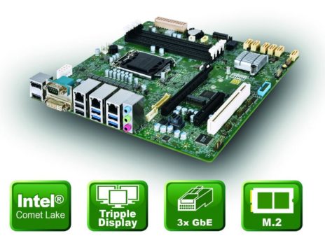 Comet Lake Micro-ATX Mainboard für den industriellen Einsatz