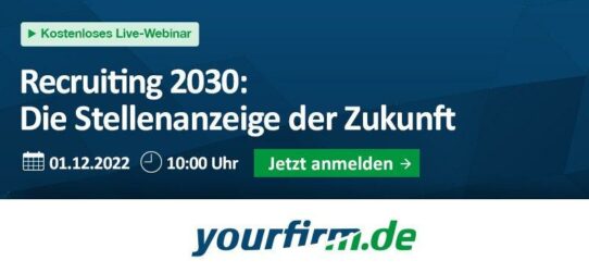 Kostenloses Recruiting-Webinar speziell für KMUs: Die Stellenanzeige der Zukunft (Webinar | Online)