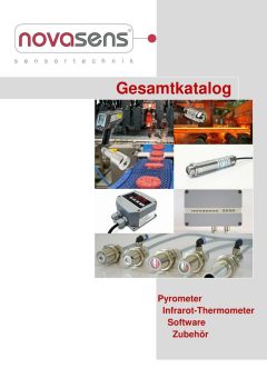 Neuer novasens Katalog für Pyrometer und Infarot-Temperaturmessgeräte zur berührungslosen Temperaturmessung