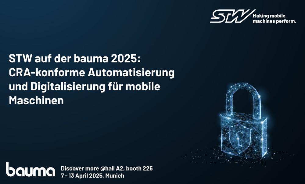 STW auf der bauma 2025: CRA-konforme Automatisierung und Digitalisierung für mobile Maschinen